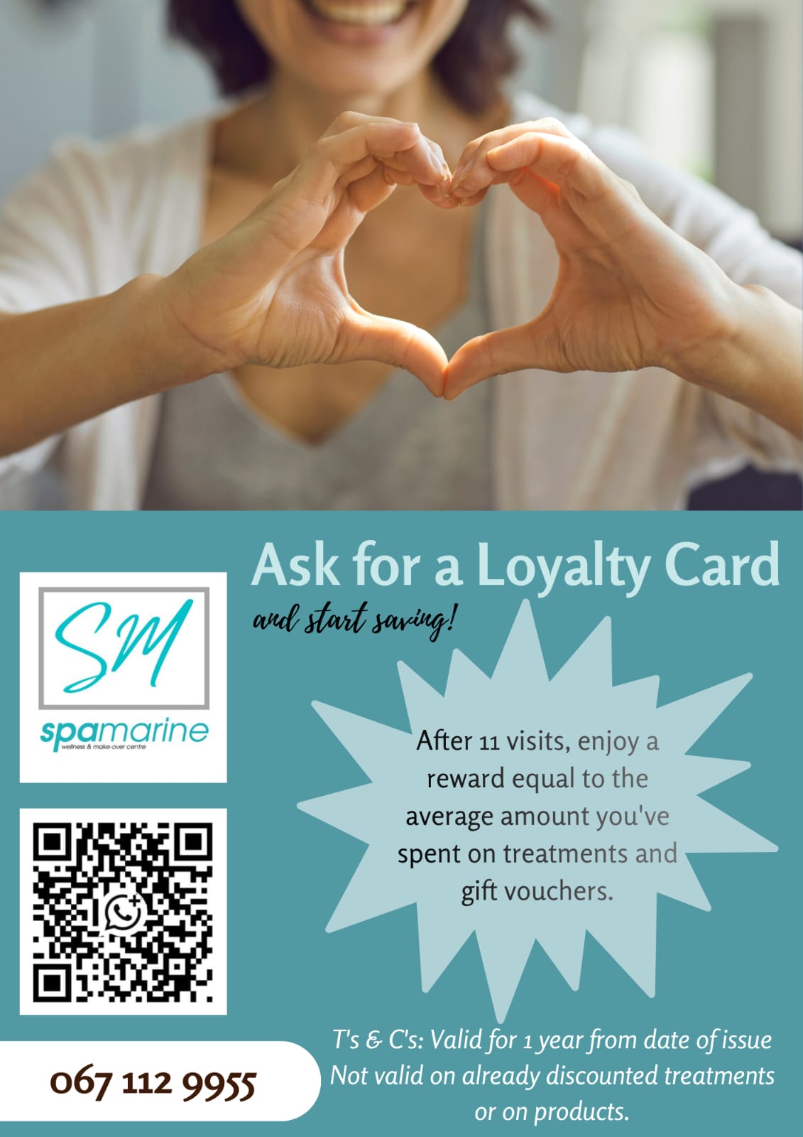 Ask for a Loyalty Card - after 11 visits enjoy a reward